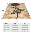 thumbnail image 3 of Fotbe Vintage Rose Botanical Art Manta de Franela Acolchonada con Estampado, Súper Suave y Esponjosa, Extra Grande para Sofá, Cama, Uso Todo el Año-80"x60", 3 of 7