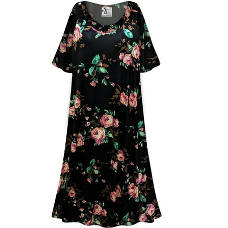 

Plus Size 8x Petite Nightgowns for Women Sleepshirt Short Sleeve Pajama Soft Sleep Dress Rosalinda Floral Print Loungewear