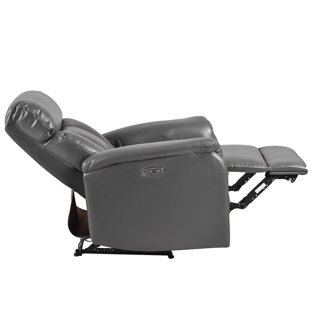 Kepooman PU Leather Power Motion Recliner with USB Charge Port for Living Room, Taupe Kepooman PU Leather Power Motion Recliner with USB Charge Port for Living Room, Taupe