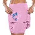 thumbnail image 2 of Womens Shorts Elastic Waist Tennis Skirt With Sports Skirt High Waist Skort With 2 Pockets Side Slit Workout Shorts, 2 of 6