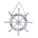 thumbnail image 1 of Decoración rústica de madera con forma de timón de barco, para colgar en la pared Blanco, 1 of 8