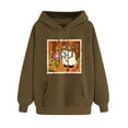 thumbnail image 4 of Womens Halloween Hoodies Cute Ghost Sweatshirt Long Sleeve Hooded Drawstring Shirts Vintage Y2K Funny Pullover Spooky Season Sweatshirt Tops Trendy Outerwear Warm Fleece Hoodie, Khaki L, 4 of 6