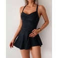 thumbnail image 5 of ZANKLEY Womens Tummy Control Swim Dress One Piece Swimsuit with Skirted Hem Wide Strap Bathing Suit for Beach Vacation, 5 of 11