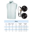thumbnail image 2 of Chaleco con ventilador de refrigeración, ropa con aire acondicionado y carga USB, chaleco con ventilador portátil ajustable de 3 velocidades para escalar, acampar y pescar, 2 of 9