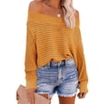 thumbnail image 2 of Fesfesfes 2022 Fall And Winter Sweater Women's Solid Color Sweater Casual Loose Blouse Tops Under $10, 2 of 6