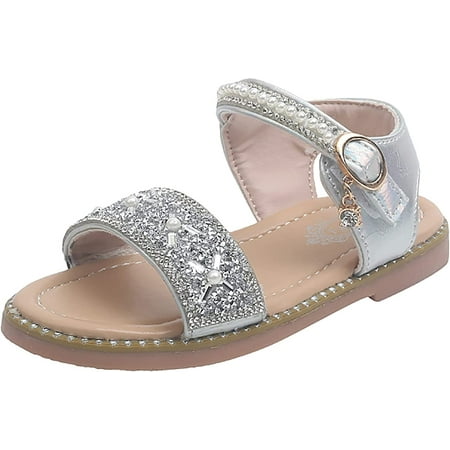 

Toddler Little Girl Sandals Toddler Little Girl Dress Sandals Shoes Casual Slip On Ballet Flat Sequins Princess Shoes
