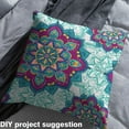 thumbnail image 2 of Homewish Cyan Tribal Damask Fabric by the Yard 2 Yards for Adult, Bohemian Flower Floral Sewing Fabric, Hippie Mandala Theme Fabric for Sewing, Breathable Home Decor, 2 of 6