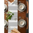 thumbnail image 2 of nqOlkjepod Black Stripe Table Runner 70 Inches Long Farmhouse Dress Scarves, Modern Rustic Horizontal Black Striped Dining Tablerunner for Coffee Table/Kitchen Island/Party Décor, 13" x 70", 2 of 8