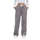 thumbnail image 3 of Pantalones Bóxer de Cuadros A Rayas para Mujer, de Algodón, para Estar en Casa, Informales, Estilo Y2K, con Bolsillos Negro L, 3 of 9