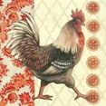 thumbnail image 2 of Poloson, Kimberly 15x15 Gold Ornate Wood Framed with Double Matting Museum Art Print Titled - Bohemian Rooster I, 2 of 4