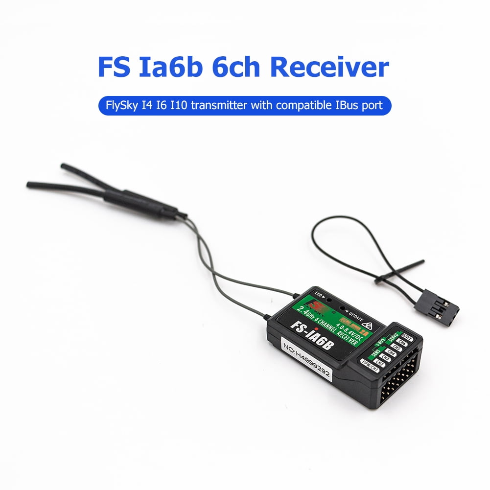 FTjfrsbc FlySky FSiA6B 2.4G 6CH Receiver for RC Glider Flysky i4 i6