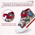 thumbnail image 4 of MODEBYME Kids Toddler Light Up Sneakers Boys High Top Flashing Walking Canvas Shoes, Tractor, Size 8, 4 of 7