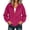Hot Pink, variant on Qiopertar Corduroy Jacket for Women Zip Collared Long Sleeve Casual Oversized Ribbed Fall Winter Tops Zipper Jacket Blue L