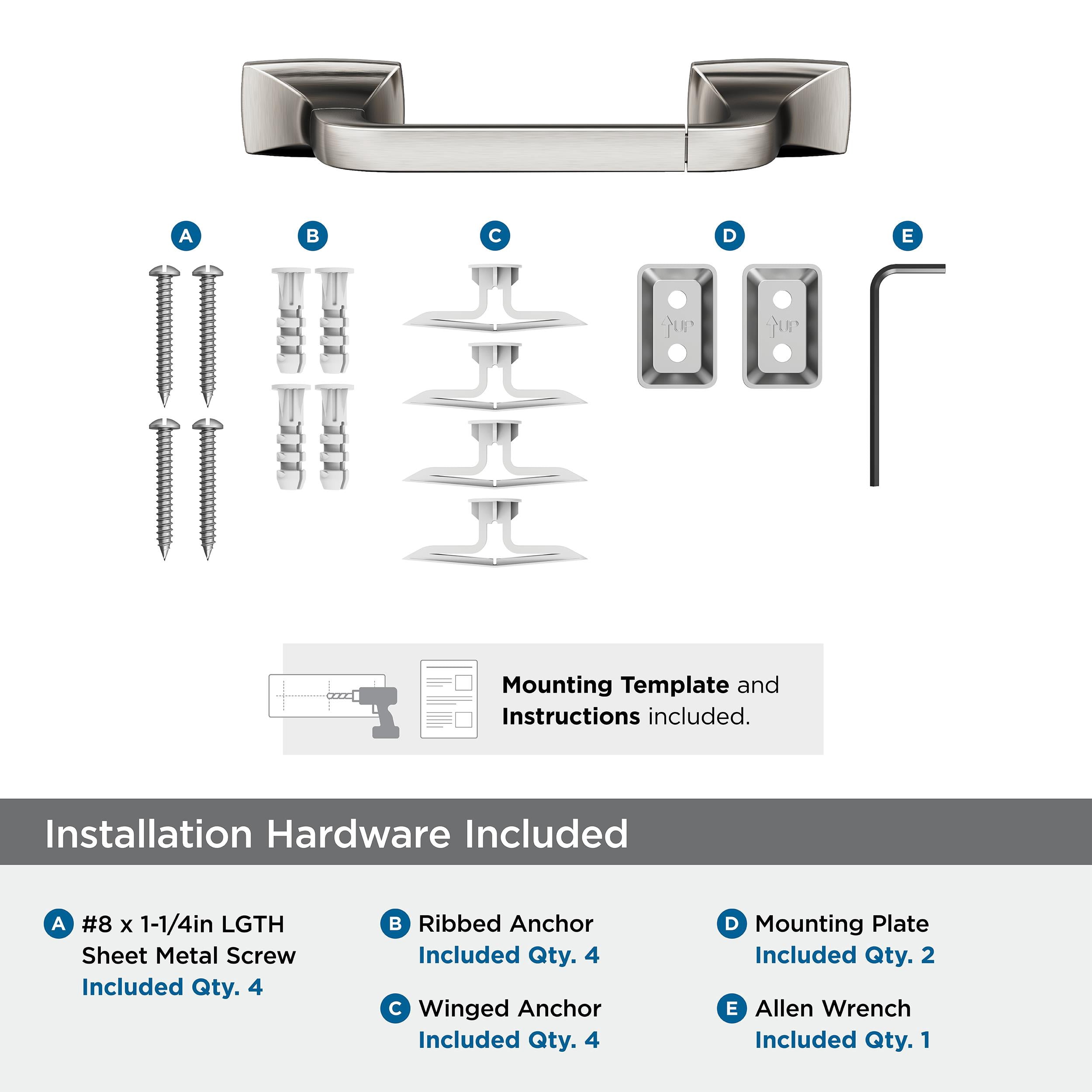 Amerock Highland Ridge Brushed Nickel Pivoting Double Post Toilet Paper Holder