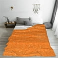 thumbnail image 5 of Bingfone Orange Glitter2 Print Flannel Fleece Blanket Throw Blanket for Bed,Sofa,Couch,Travel,Camping(80"x60" ), 5 of 8