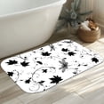 thumbnail image 4 of 1pc Black and White Absorbent Non-Slip Bathroom Thickened Flannel Rug Decor,Soft,Quick Drying,Suitable For Indoor/outdoor Use,Bathrooms,Bedrooms,Kitchens,Terrace,Laundry Rooms,16"x24", 4 of 7