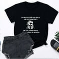 thumbnail image 2 of Pompotops T-shirt Décontracté d'Été à Col Rond et Manches Courtes pour Femmes avec Imprimé Lettre, 2 of 6
