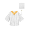 thumbnail image 4 of YONGHS Unisex Kids Kindergarten Graduation Gown Cap Set Students Graduation Class Uniform White 9-10, 4 of 7
