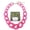 Phlox Pink, variant on Statement Chunky Fashion Acrylic Beads Choker Cube Link Chain Necklace for Women Gifts (NK-10510-Phlox Pink)