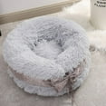 thumbnail image 7 of KYAIGUO Super Warm Cat Beds Cat House Round Fluffy Premium Cat Beds for Indoor Calming Cat Beds with Bow Pets Bed for Small Medium Sized Dogs, 7 of 7