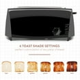 Elite Gourmet ECT4829B New 4slice Long Slot Cooltouch Toaster (black