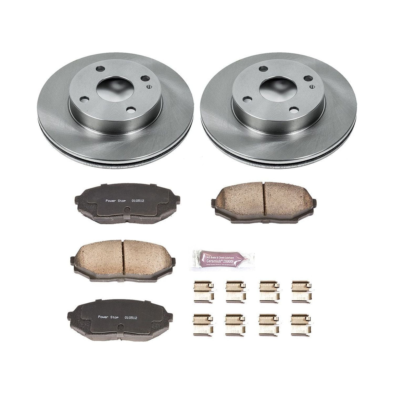 Power Stop Front Stock Replacement Brake Pad and Rotor Kit KOE717