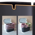 thumbnail image 7 of HANAMYA 8 Liter Slim Trash Can w/Press Top Lid Garbage Bin for Bathroom in White, 7 of 7