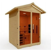 Golden Designs "Gargellen" 5 Person Hybrid Outdoor Steam Sauna - Canadian Hemlock