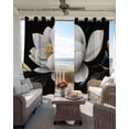 thumbnail image 6 of Gorgeous Flowers Blackout Curtains for Bedroom Living Room Darkening Curtains 96 Inches Long White Gold Floral Botanicals Black Window Curtain 2 Panels Set Window Treatment Grommet Drapes 52"x96", 6 of 9