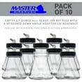 thumbnail image 2 of Master Airbrush (Pack of 10) TB-004 Empty 2.7oz (80cc) Glass Jar Bottles with 60° Down Angle Adaptor Lid Assembly - Fits Single-Action Siphon Feed Airbrushes, Use with Master Badger Paasche, Iwata, 2 of 6