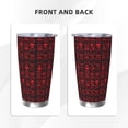 thumbnail image 3 of Fotbe Red Skulls With Crossbones Pattern 20 oz Tumbler Stainless Steel Vacuum Insulated Coffee Ice Cup Double Wall Travel Flask Leak-proof Coffee Cup-Straw Two-piece Set, 3 of 8