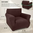 thumbnail image 3 of Jinamart Housse de Fauteuil Extensible Élastique, 1 Pce (Chocolat, Petit), 3 of 7