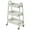 Green, variant on CONCETTA 3-Tier Utility Rolling Cart, Metal Mobile Storage Rack with Lockable Castors for Office, School, Bathroom, Gray
