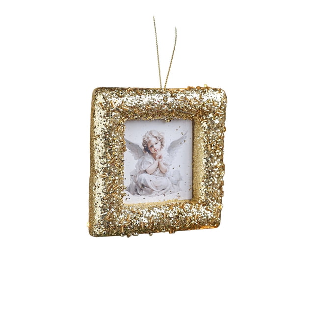Christmas Tree Ornaments Picture Frames Foam Square Round Irregular Shapes with Adhesive Backing for Holiday Decor and Photo Props