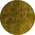 thumbnail image 1 of Ahgly Company Indoor Round Oriental Yellow Industrial Area Rugs, 8' Round, 1 of 4