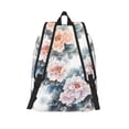thumbnail image 4 of Casual Canvas Backpack Without Interlayer Large Capacity Stick Bag Design For Outdoor Shopping Office Outdoor Sports Flowers And Butterflies Medium, 4 of 7