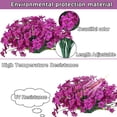 thumbnail image 6 of ZOELNIC Artificial Flowers Outdoor 6 Bundles UV Resistant Fake Flowers for Outside No Fade Faux Plastic Plants Garden Porch Window Box Decorating (Purple), 6 of 12