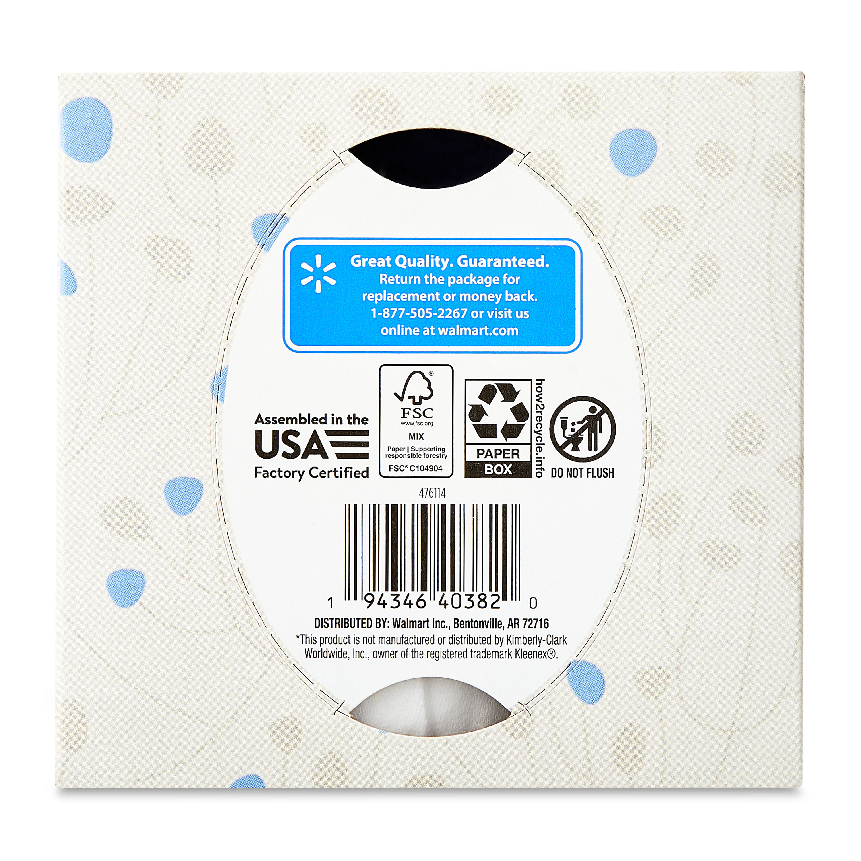 Great Value Everyday Soft Facial Tissues, 18 Pack photo 3