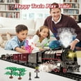 thumbnail image 2 of Losbenco Train Set for Kids, Electric Train Track Toy with Smoke, Light and Sound, Steam Locomotive Engine Train Toy for 3 4 5 6 7+ Years Old Boys Gifts, 2 of 7