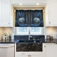 thumbnail image 5 of Yayeee Kitchen Curtains Tier Pair Light Filtering 27"x36" Rod Pocket Short Cafe Window Panel, Window Earth, 5 of 7