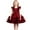 R67/Wine, variant on Vividxx Toddler Girls Dresses Elegant Girls Party Dress With Puffed Sleeves And Skirt For Performance Wear Toddler To Kids Formal Attire 4-5 Years