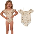 thumbnail image 5 of AJZIOJIRO 6M-8T Baby Girls Summer Swimsuit UPF 50+ Sun Protection Swimwear Toddler Infant Ruffle Floral Bathing Suits, 5 of 6
