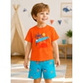 thumbnail image 2 of HILEELANG Toddler Boy Summer Short Clothes Sets Outfits Easter Cotton Orange Crab Shirts Shorts Playwear 3T, 2 of 8