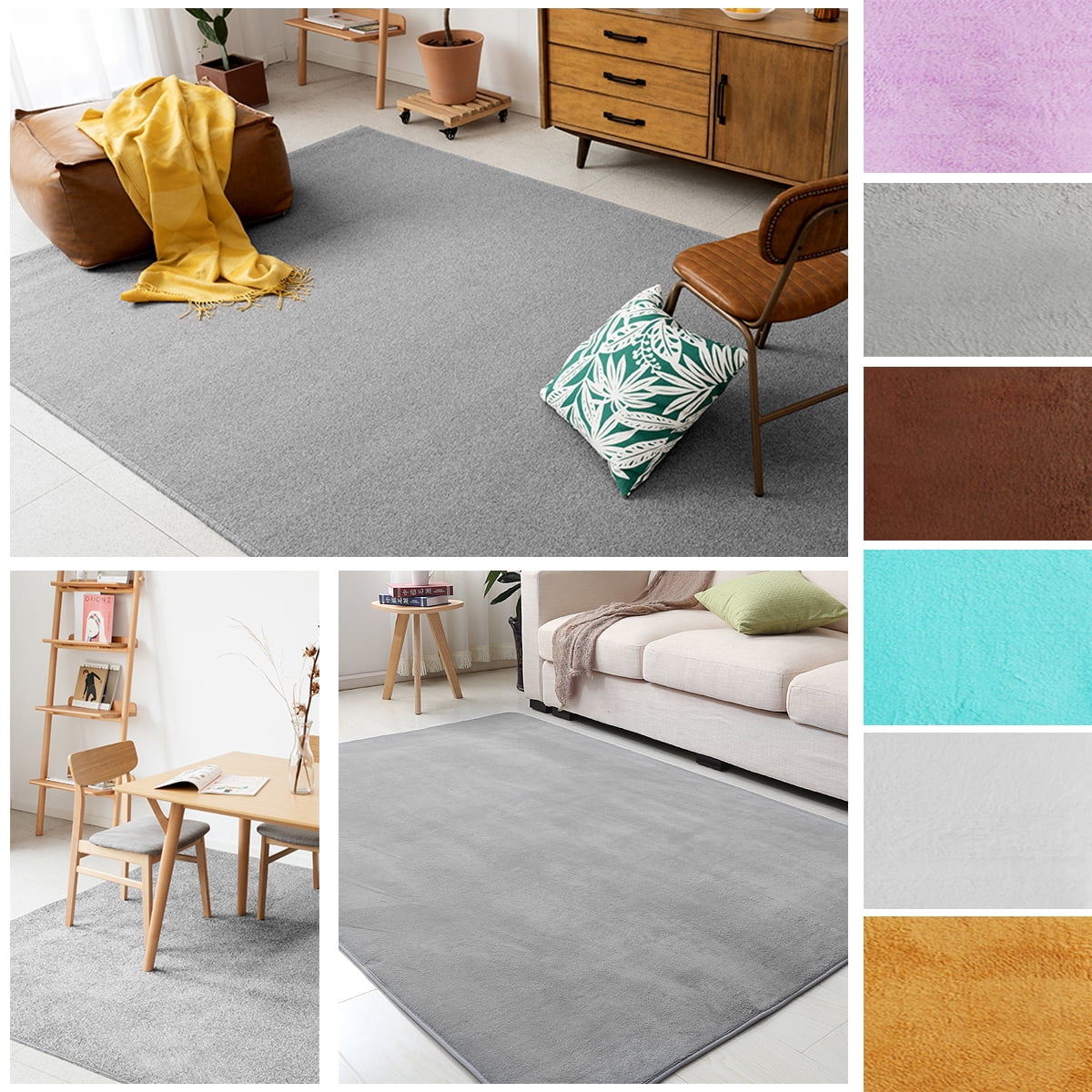 63 0x31 5 Soft Fluffy Floor Modern Rug Anti Skid Gy Area Bedroom Resistant Living Dining Room Carpet Yoga Mat Child Play