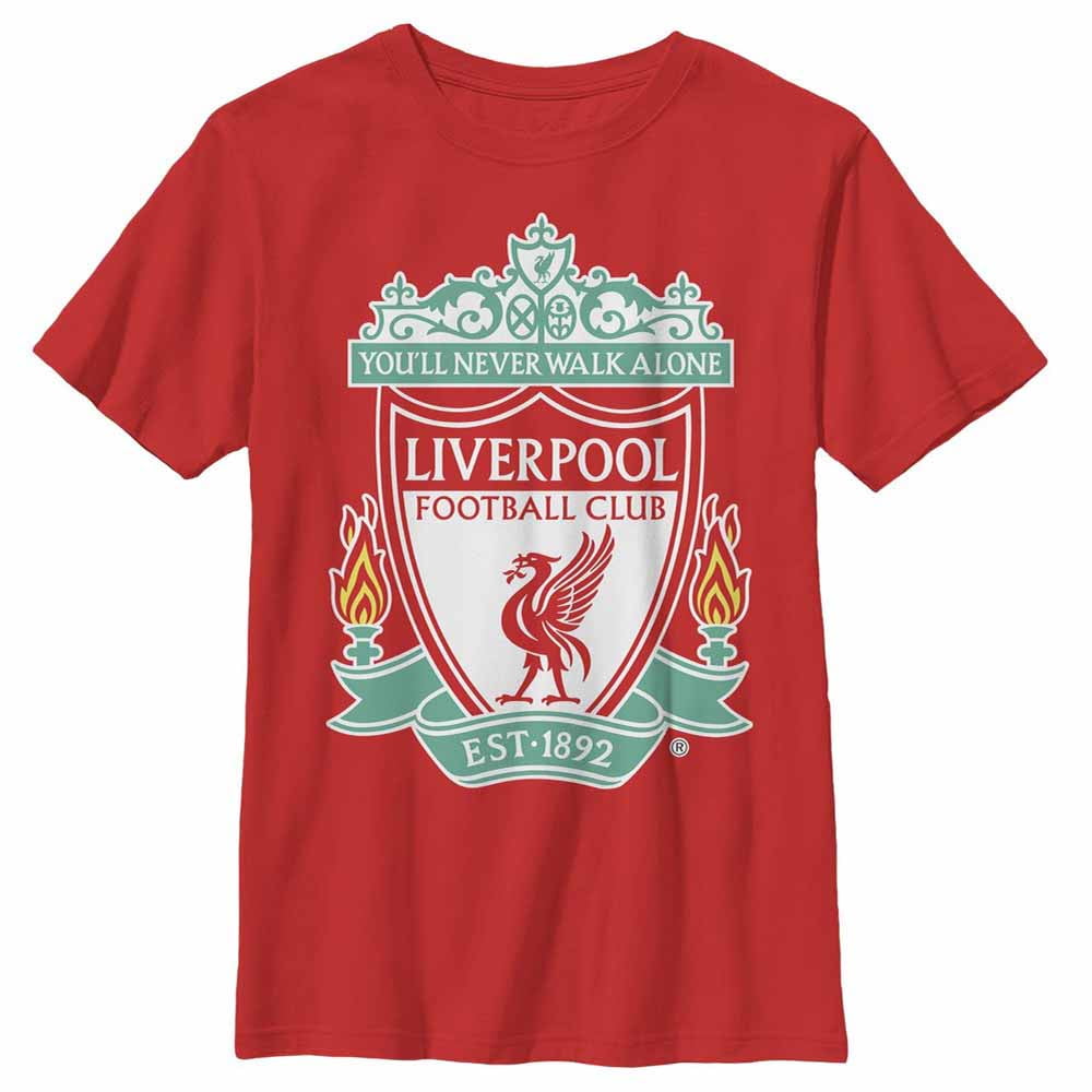 Liverpool FC - Boy's Liverpool Football Club Bird Shield 1892 T-Shirt Red - Walmart.com