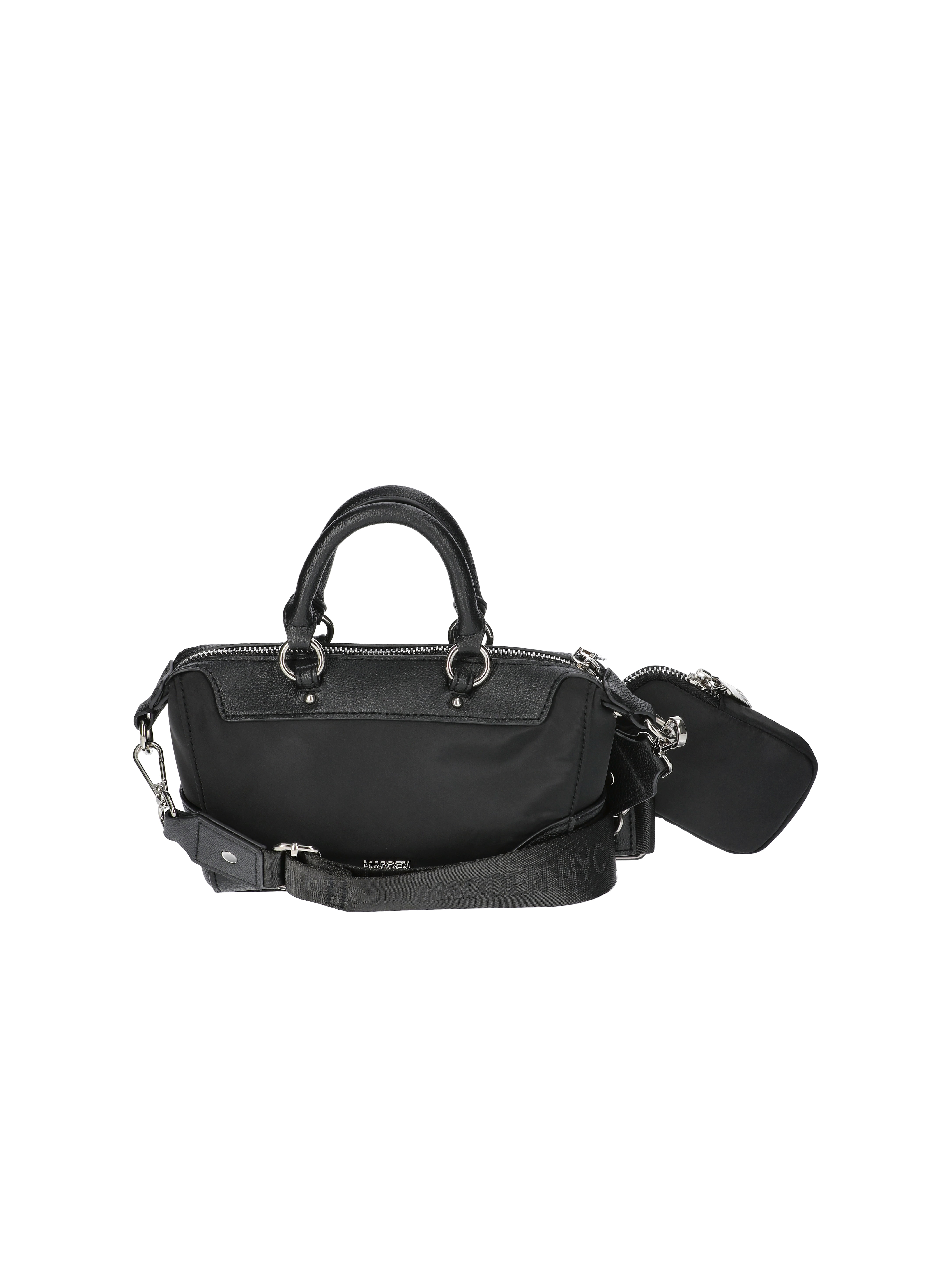 Madden NYC Women's Micro Top Handle Nylon Mini Handbag, Black