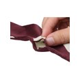 thumbnail image 3 of INSPIRE CHIC Women Ribbon Neckerchief Heart Pattern Narrow Hair Wrist Scarf Handle Wrap Wine Red Heart L, 3 of 5