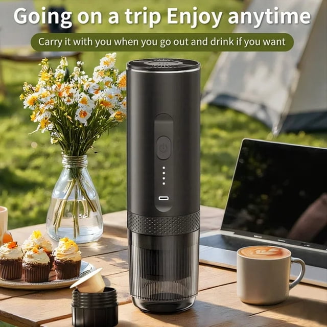 Wireless Portable Espresso Machine Capsule Coffee Powder Travel Coffee Maker Smart Extraction Wireless Heating