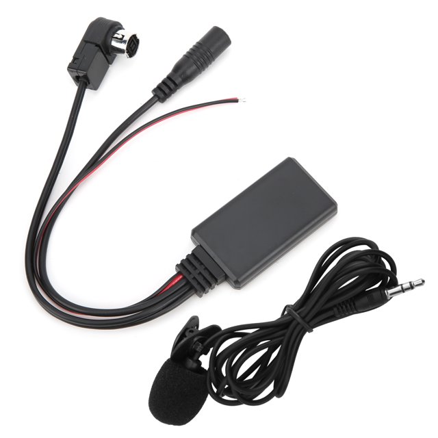 5.0 Auxiliary Audio Cable, Adapter Stable Data Transmission DC12V With Microphone For Car Replacement For CDA-9857 CDA-9886 CDA-117