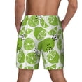 thumbnail image 4 of Goofa Green Various Lemons Printed Men's Swim Trunks Board Shorts Quick Dry Mens Swimming Trunks with Compression Liner,Breathable Fit Hawaii Beach Shorts-Medium, 4 of 9